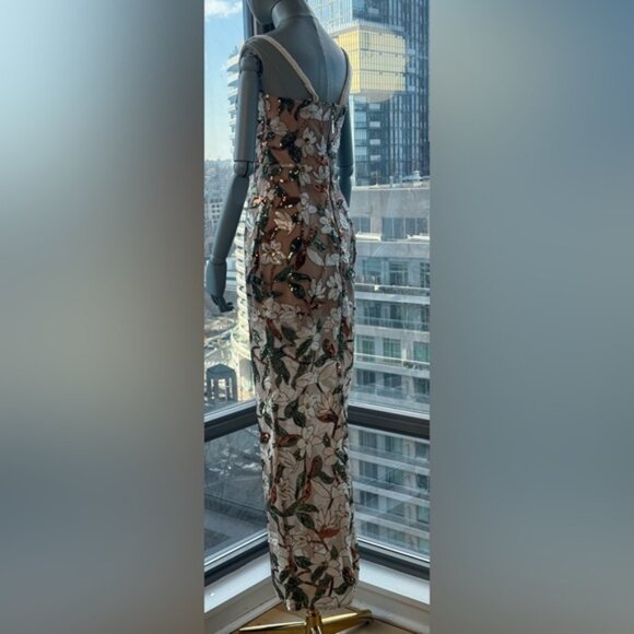 🆕 BRONX & BANCO 🧿 NWOT Dahlia Floral Embroidered Gown - Sz XS / US 2 - Picture 9 of 16
